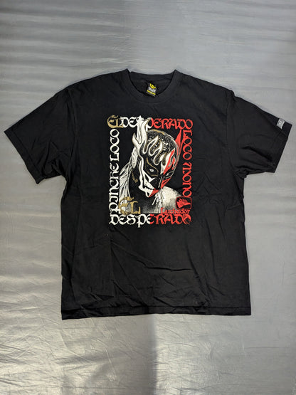 エル・デスペラード×ROLLING CRADLE コラボTシャツ③(ブラック×ホワイト×レッド)