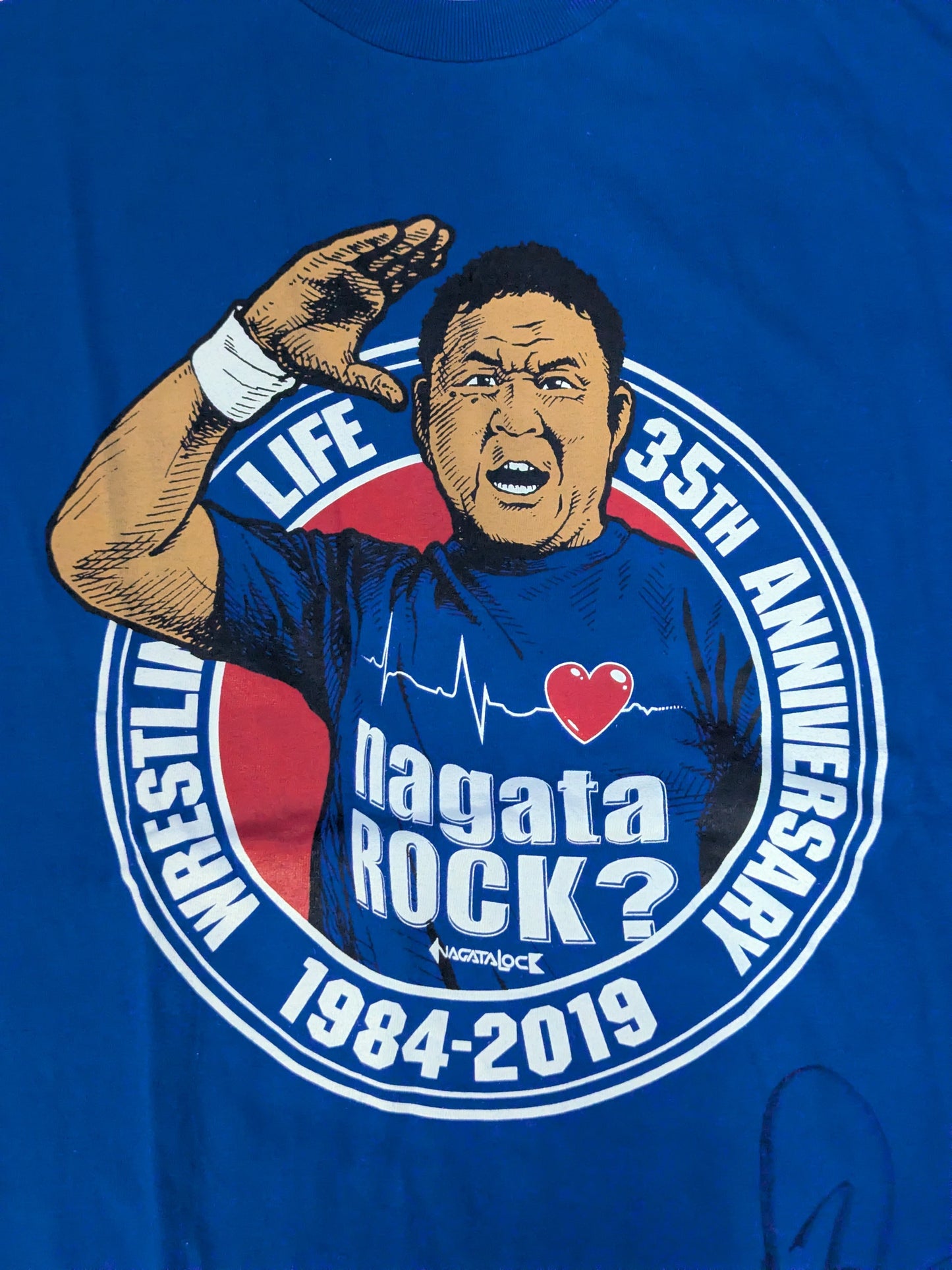 【直筆サイン入り】永田裕志×CORAZON「WRESTLING LIFE 35TH ANNIVERSARY」Tシャツ