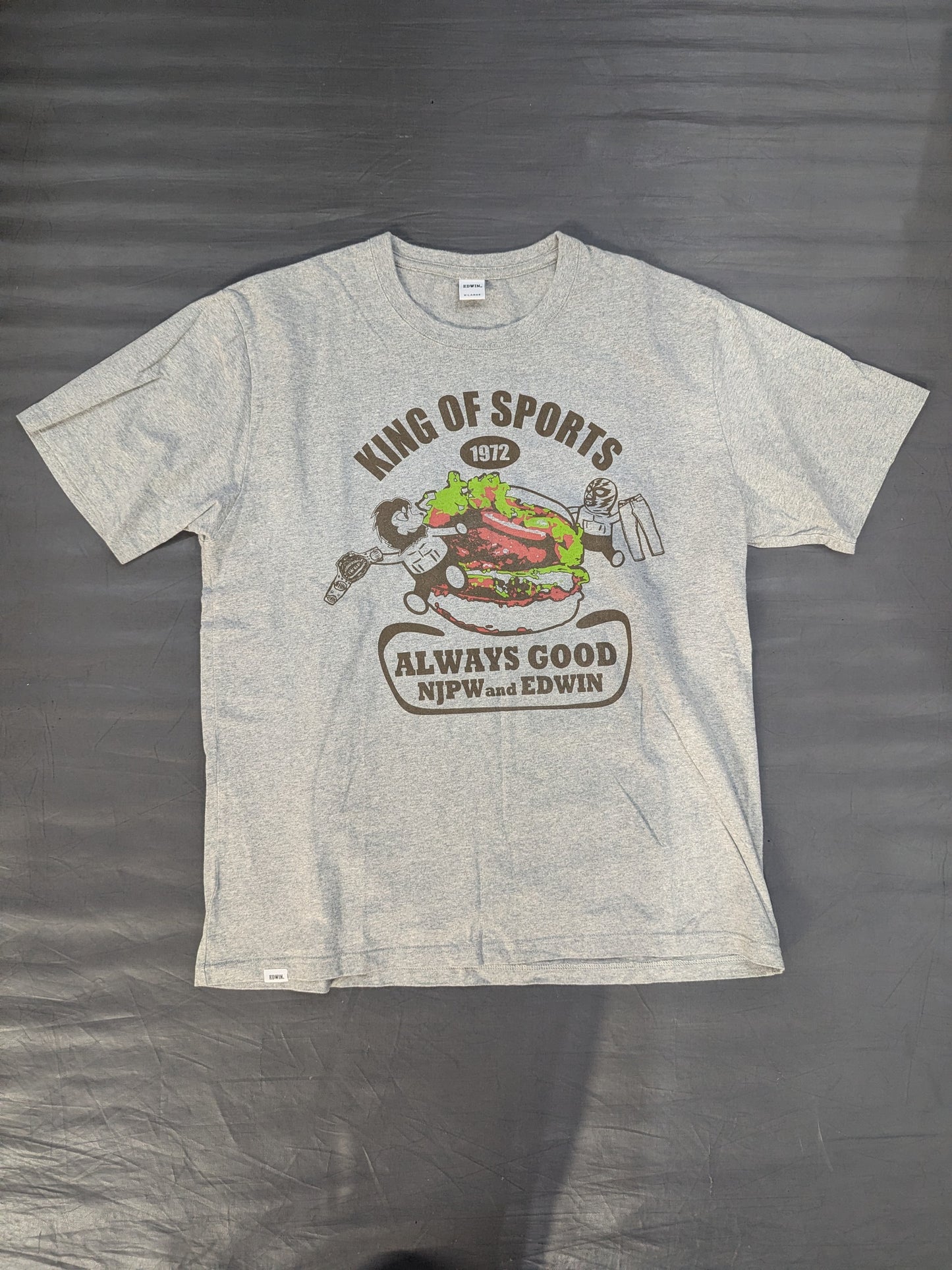NJPW×EDWIN「ハンバーガー」コラボTシャツ