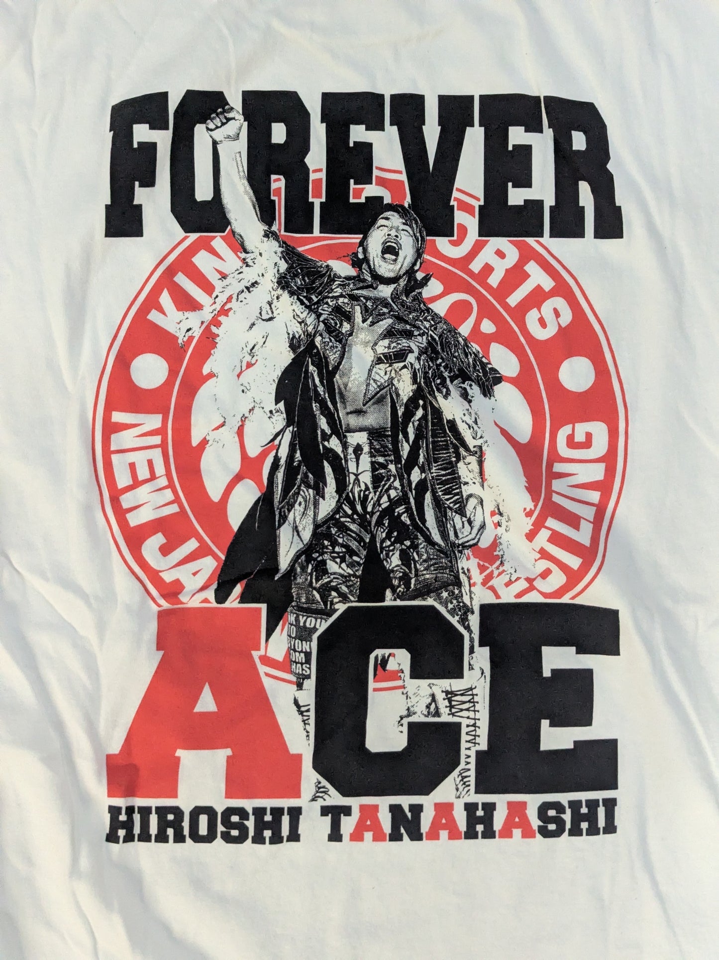 棚橋弘至「FOREVER ACE」Tシャツ(ホワイト)