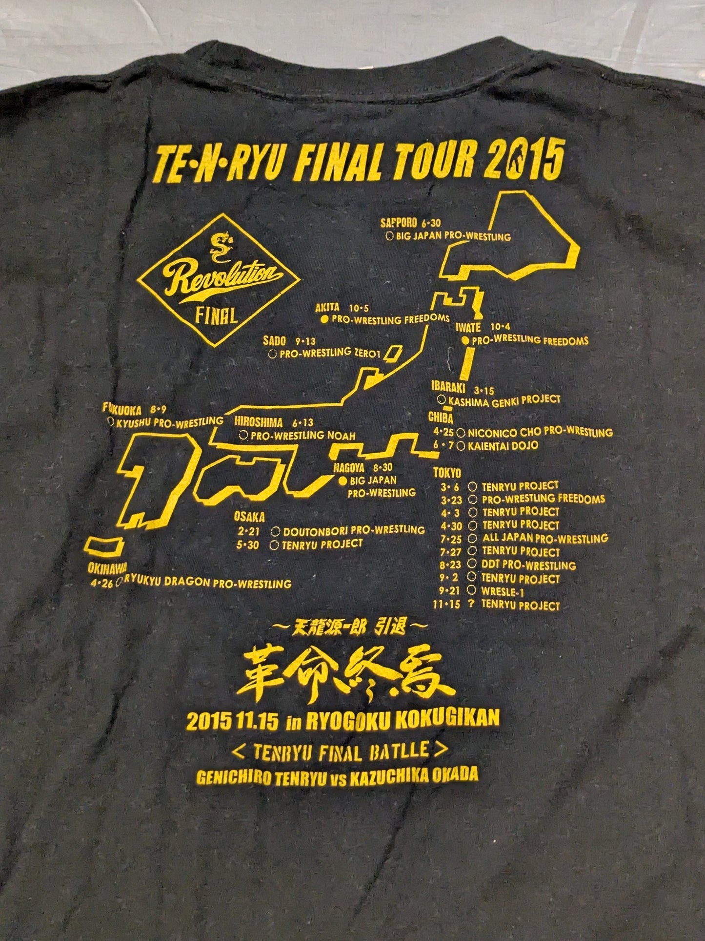 Tenryu Genichiro  "TE-N-RYU FINAL TOUR 2015" T-Shirt
