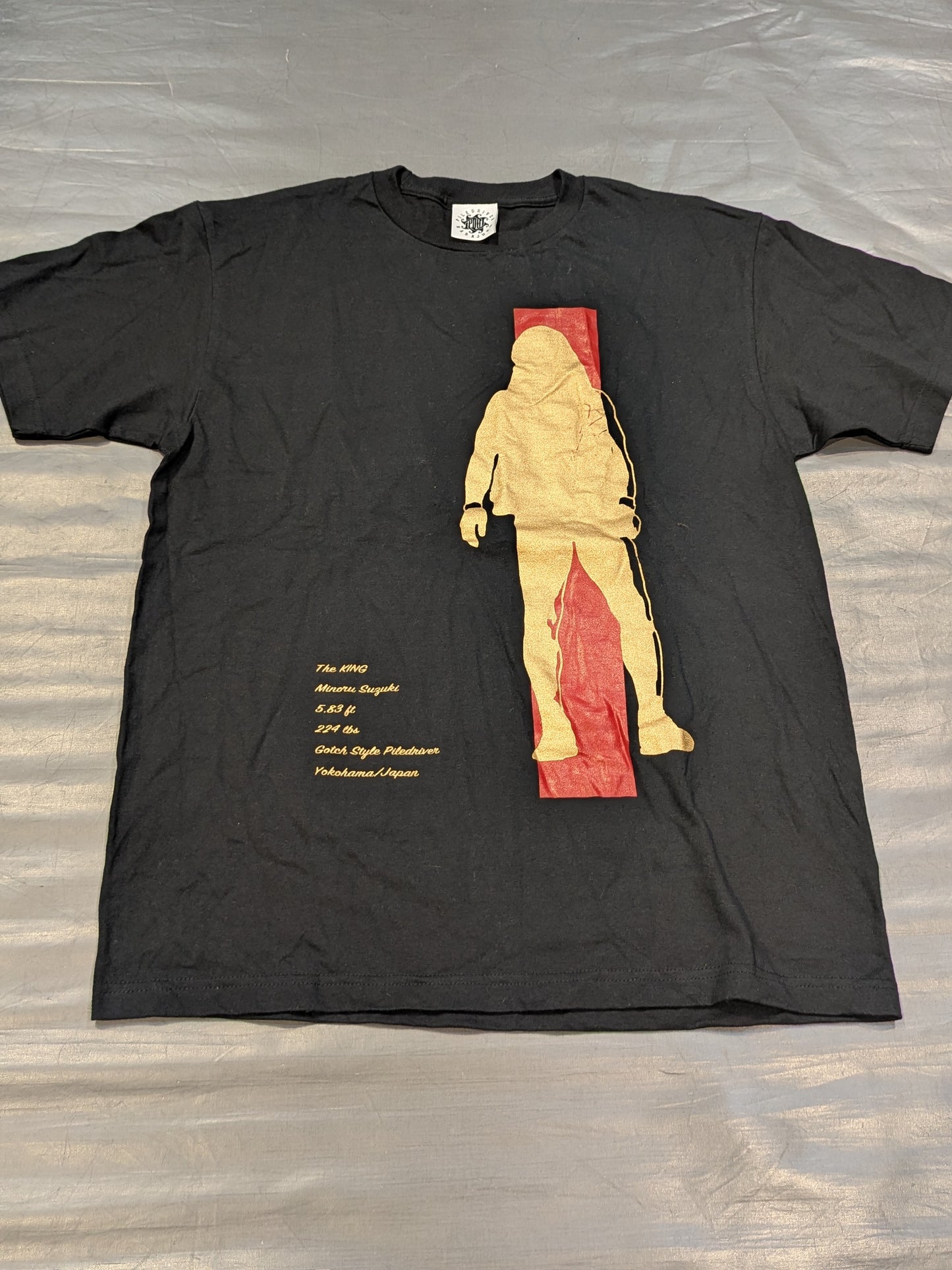 鈴木みのる「RED LINE」Tシャツ(ブラック)
