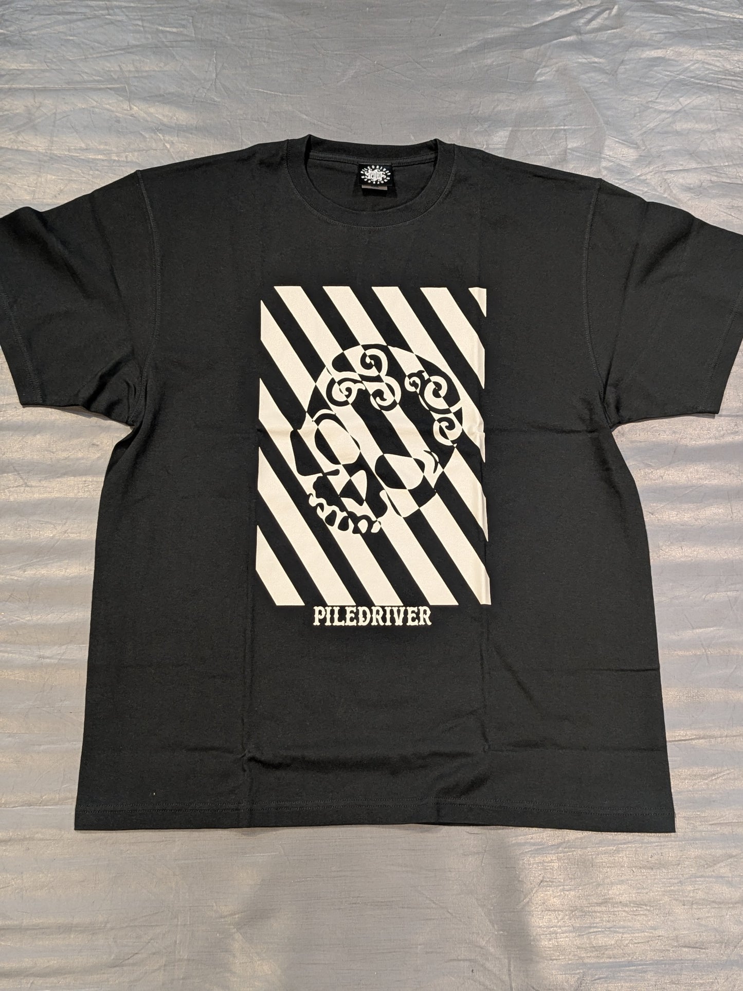 Minoru Suzuki "PILEDRIVER Skull" T-Shirt (2) (Black)