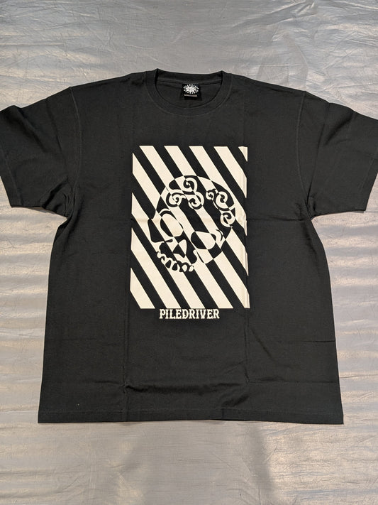 鈴木みのる「PILEDRIVER スカル」Tシャツ②(ブラック)