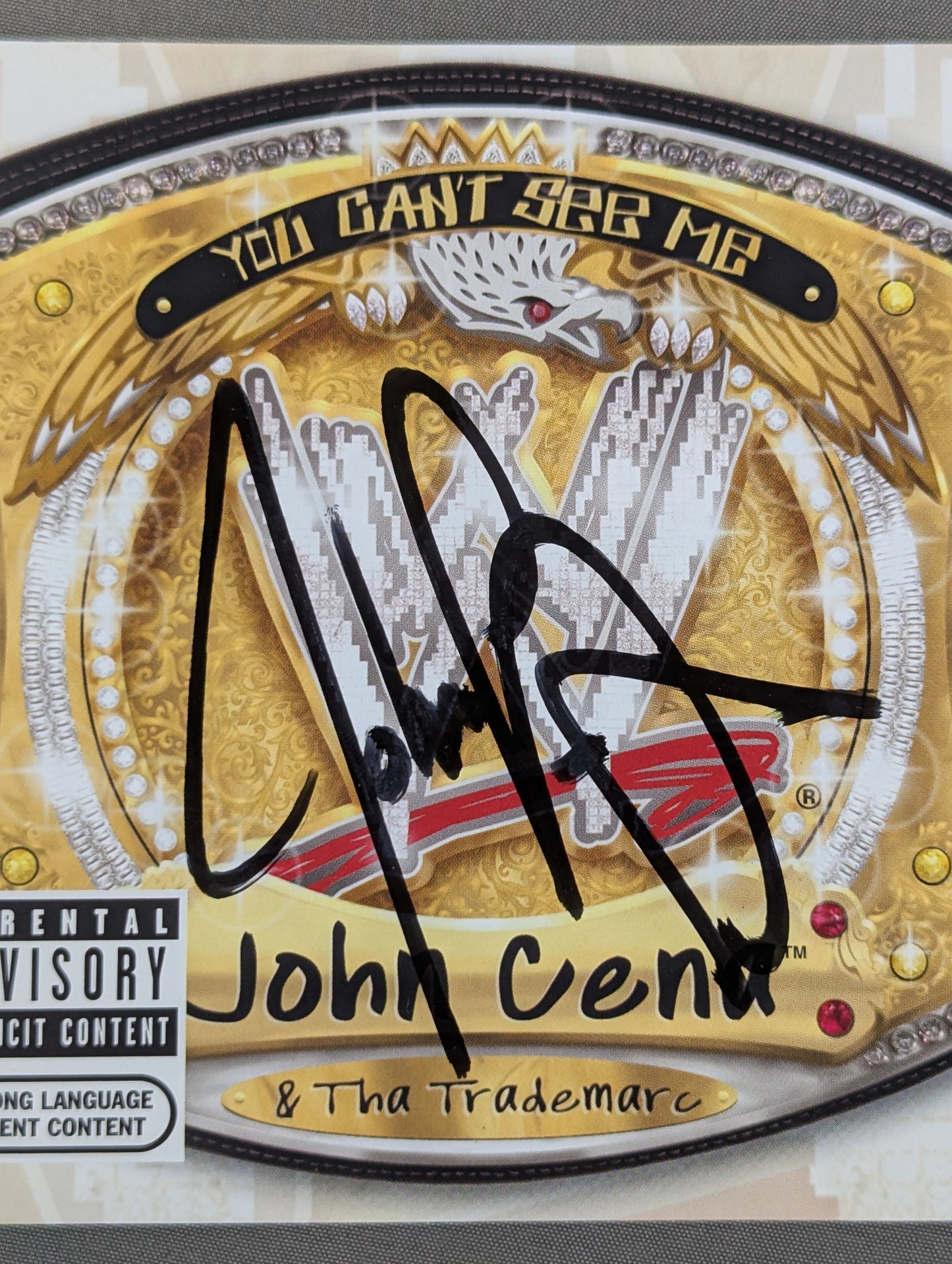 [John Cena  hand signed autograph 】JOHN CENA AND THA TRADEMARC / YOU CAN'T SEE ME (Imported Edition)