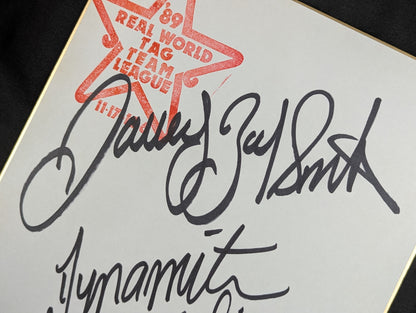 ★ British Bulldogs ★ Dynamite Kid & Davey Boy Smith (89) Real World Tag League Shikishi ( Autograph board ) )