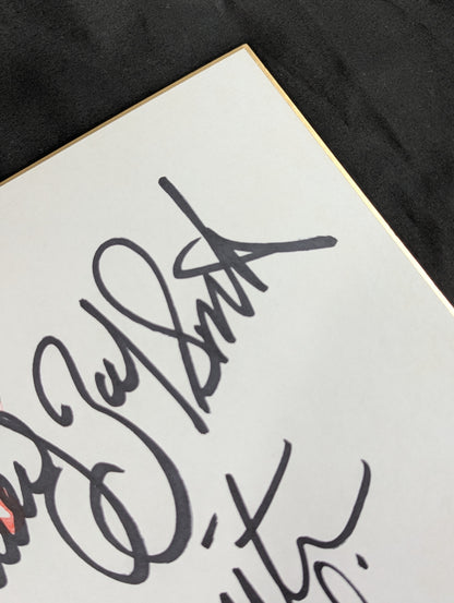 ★ British Bulldogs ★ Dynamite Kid & Davey Boy Smith (89) Real World Tag League Shikishi ( Autograph board ) )