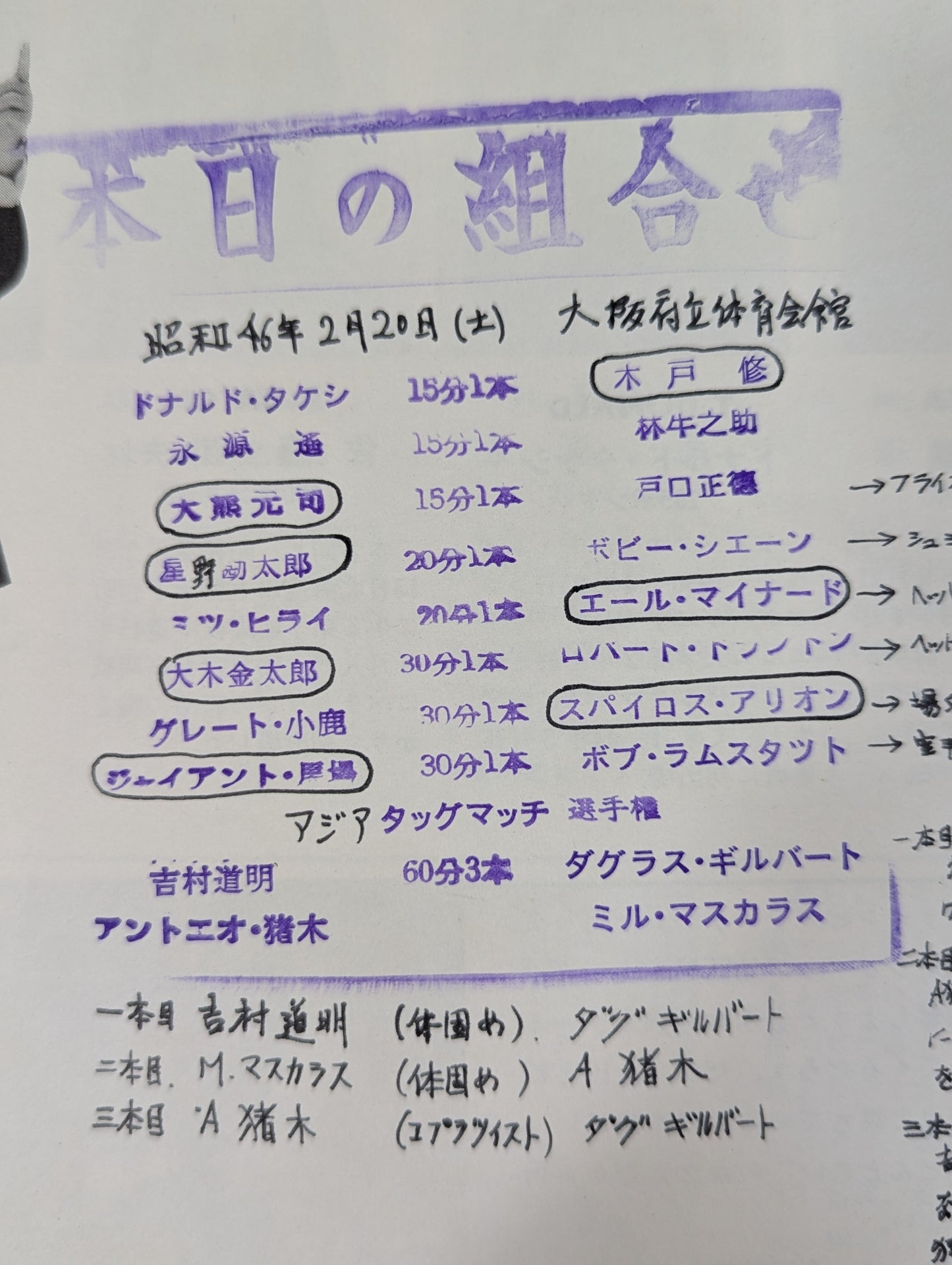 ★マスカラス 初来日シリーズ★ 71第4回ダイナミック・ビッグ・シリーズ