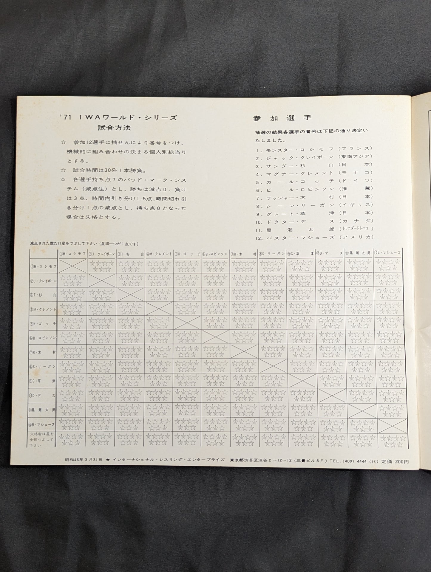★ Gotch: First and Last Country Pro Appearance ★ 71 3rd IWA World Series