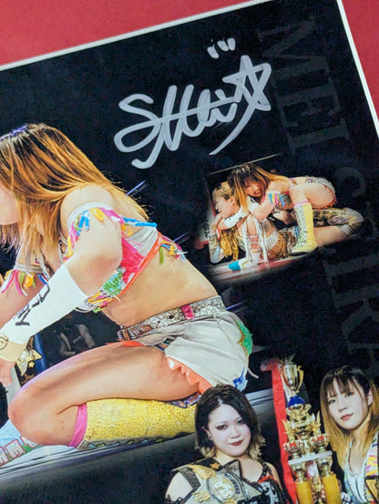 ★CRAZY STAR★ Suzu Suzuki &MEI SEIRA 2 hand signed autographs Commemorative photo frames