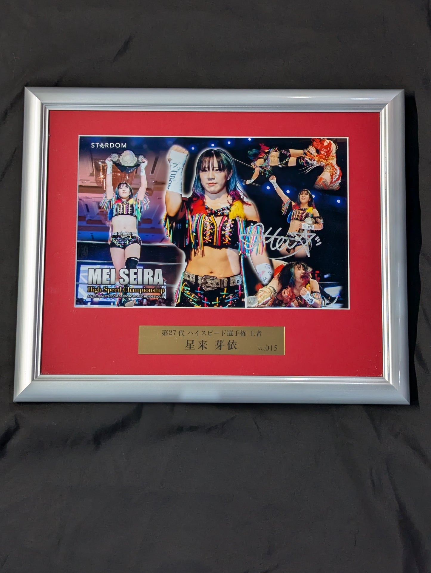 MEI SEIRA 27th High Speed Champion hand-signed autograph Commemorative Photo Frame