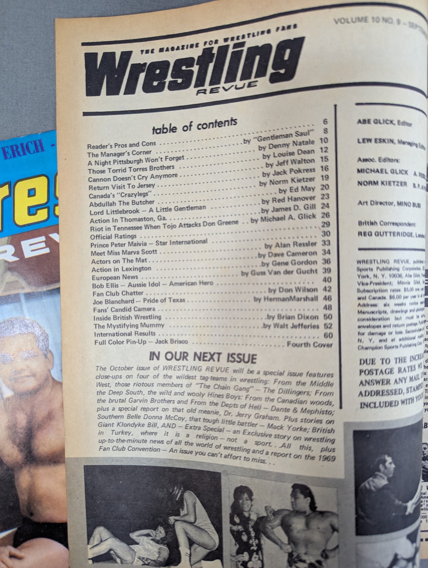 Wrestling REVUE 1969年9月号