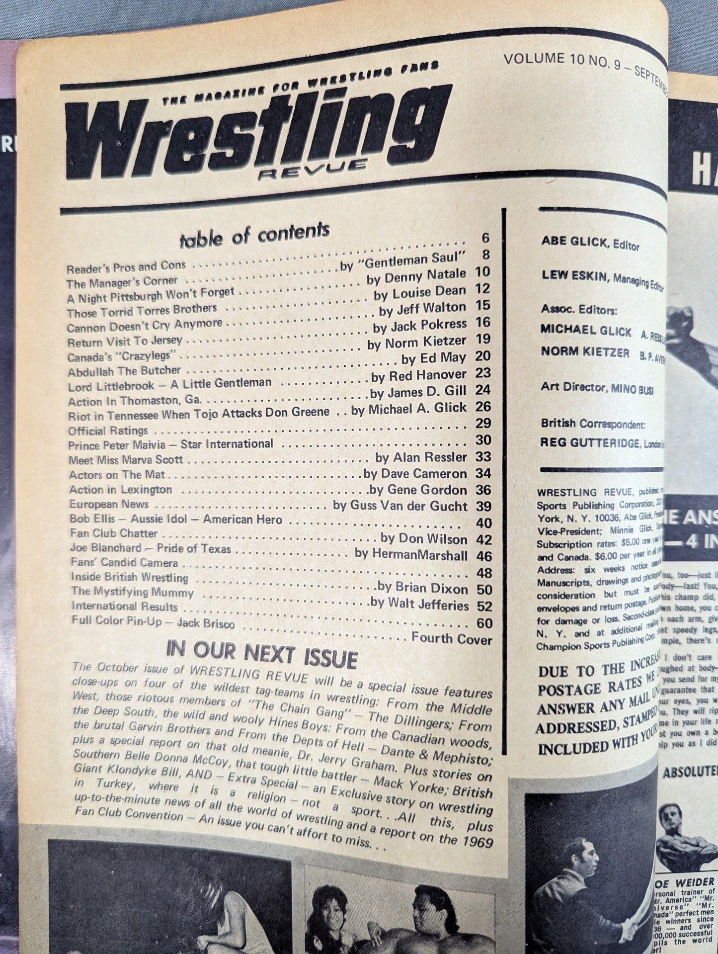 Wrestling REVUE 1969年9月号