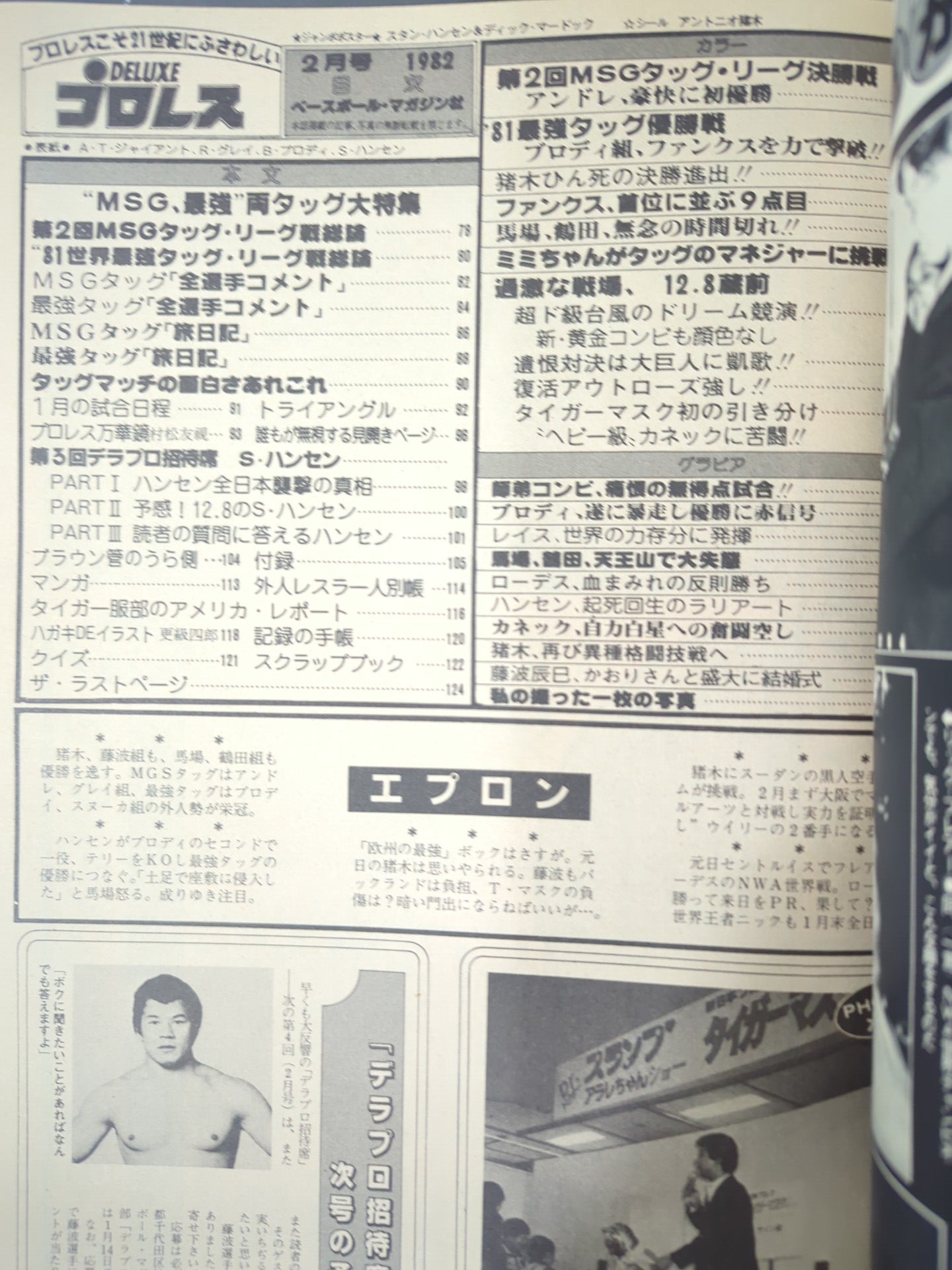 デラックスプロレス 1982年2月号