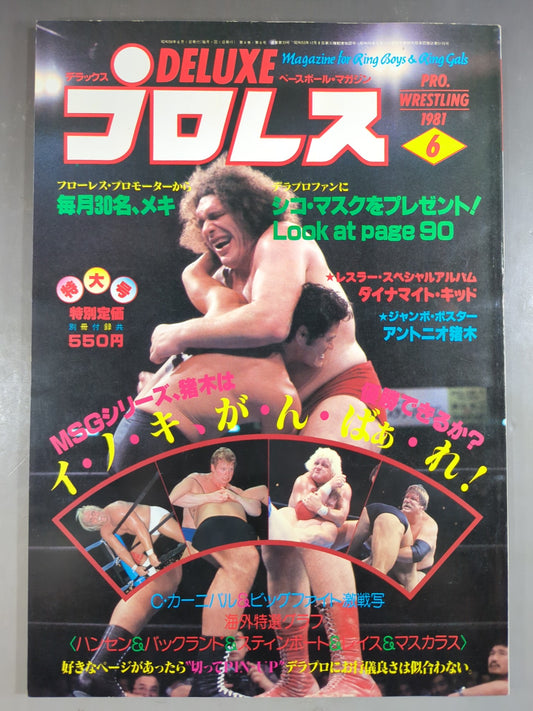 Deluxe Pro Wrestling June 1981 issue