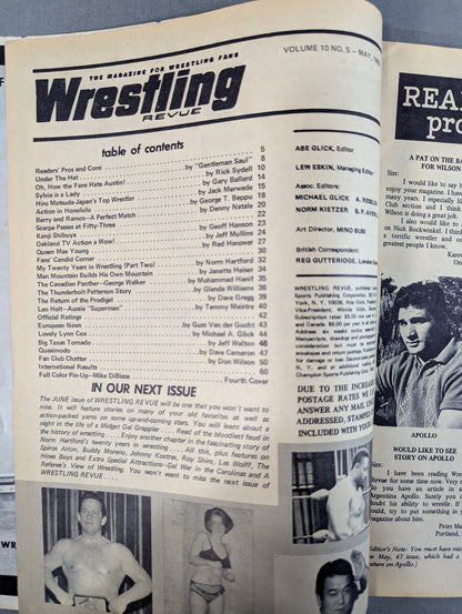 Wrestling REVUE May 1969 Issue