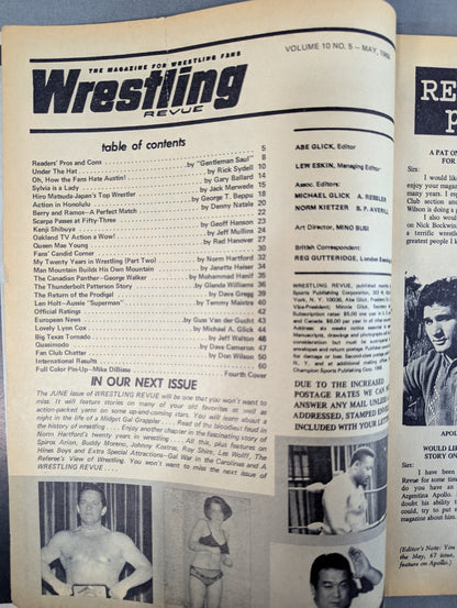Wrestling REVUE 1969年5月号