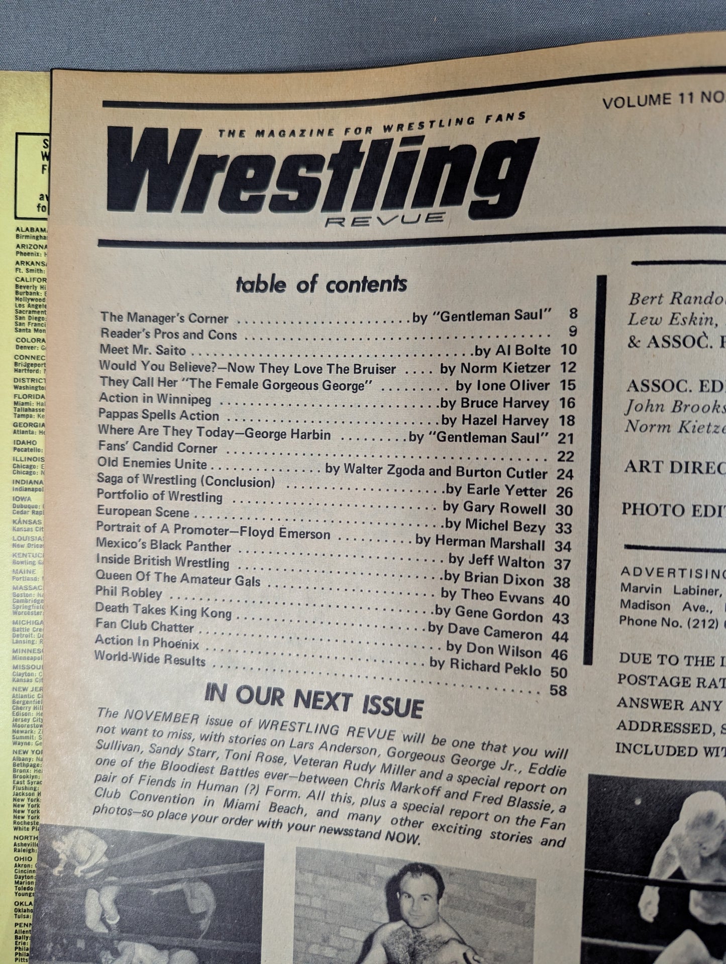 ★日本語解説付★Wrestling REVUE 1970年10月号