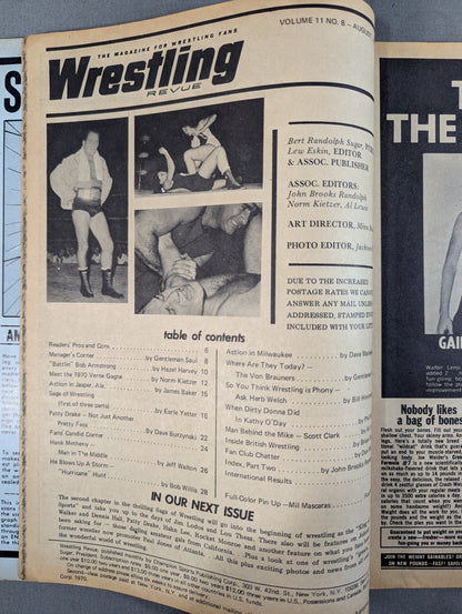 Wrestling REVUE 1970年8月号