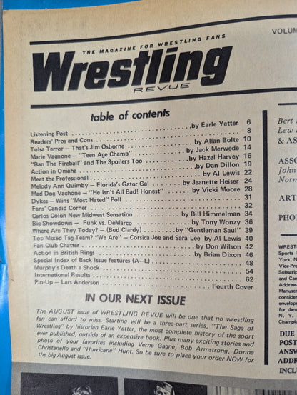 Wrestling REVUE 1970年7月号