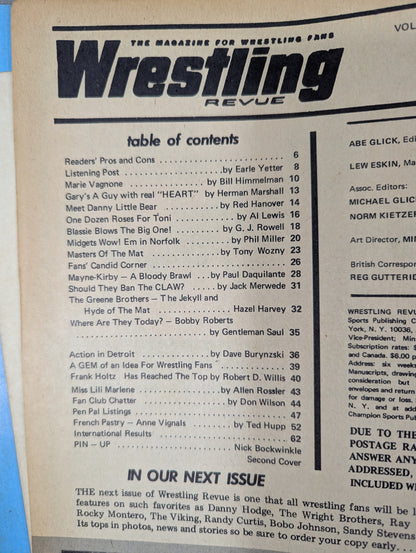 ★日本語解説付★ Wrestling REVUE 1970年5月号