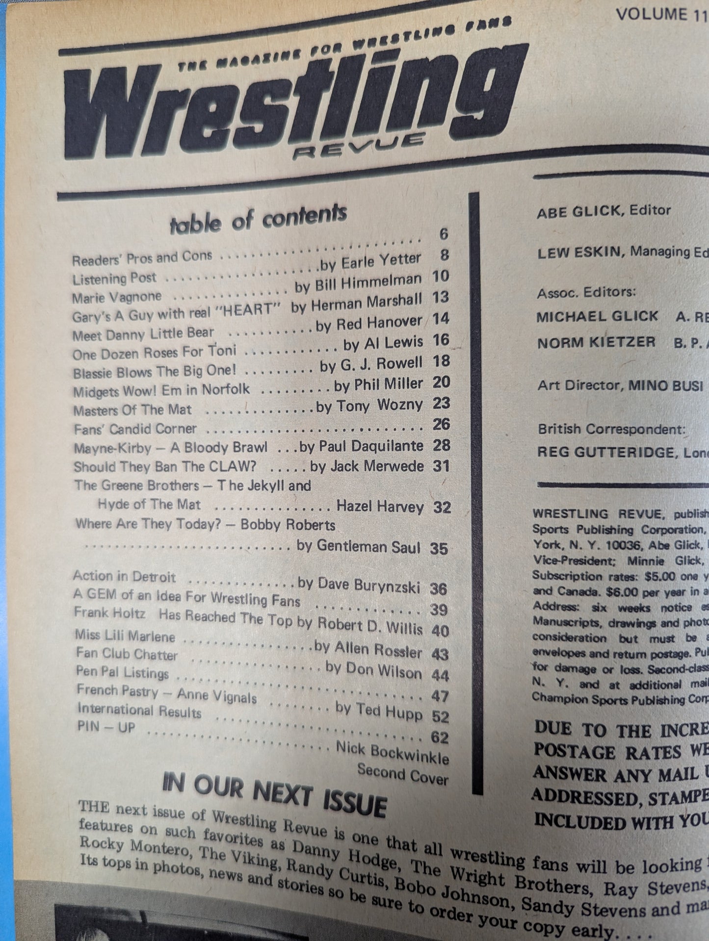★日本語解説付★ Wrestling REVUE 1970年5月号