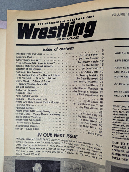 ★ With ★ Japanese commentary Wrestling REVUE April 1970 issue