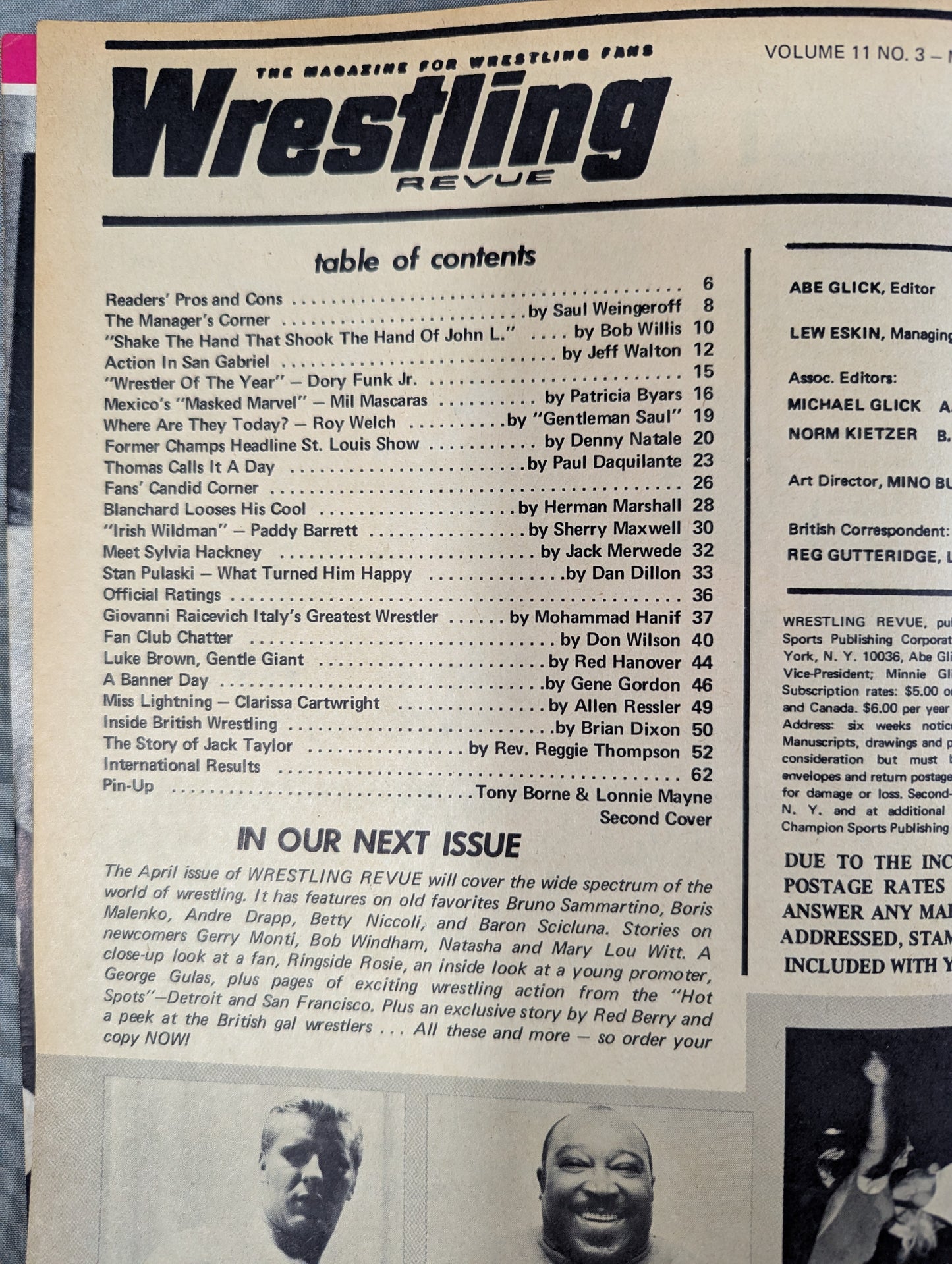 Wrestling REVUE 1970年3月号