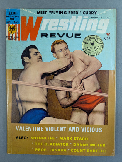 ★ Wrestling REVUE January 1970 issue with ★ Japanese guidebook