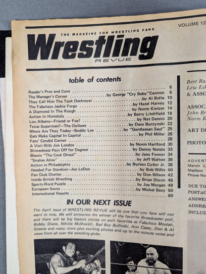 ★ Wrestling REVUE with ★Japanese commentary March 1971 issue
