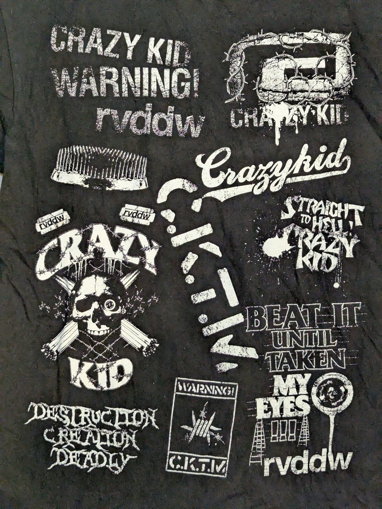 竹田誠志「CRAZY KID ALL LOGO」Tシャツ