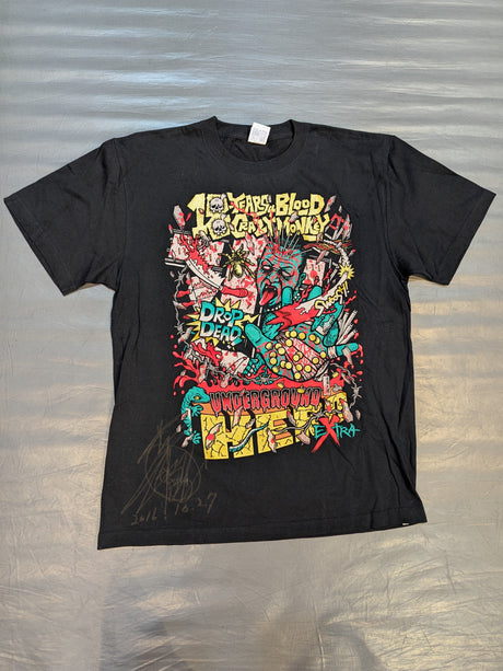【直筆サイン入り】葛西純 18周年記念「アンダーグラウンドヒーロー」Tシャツ