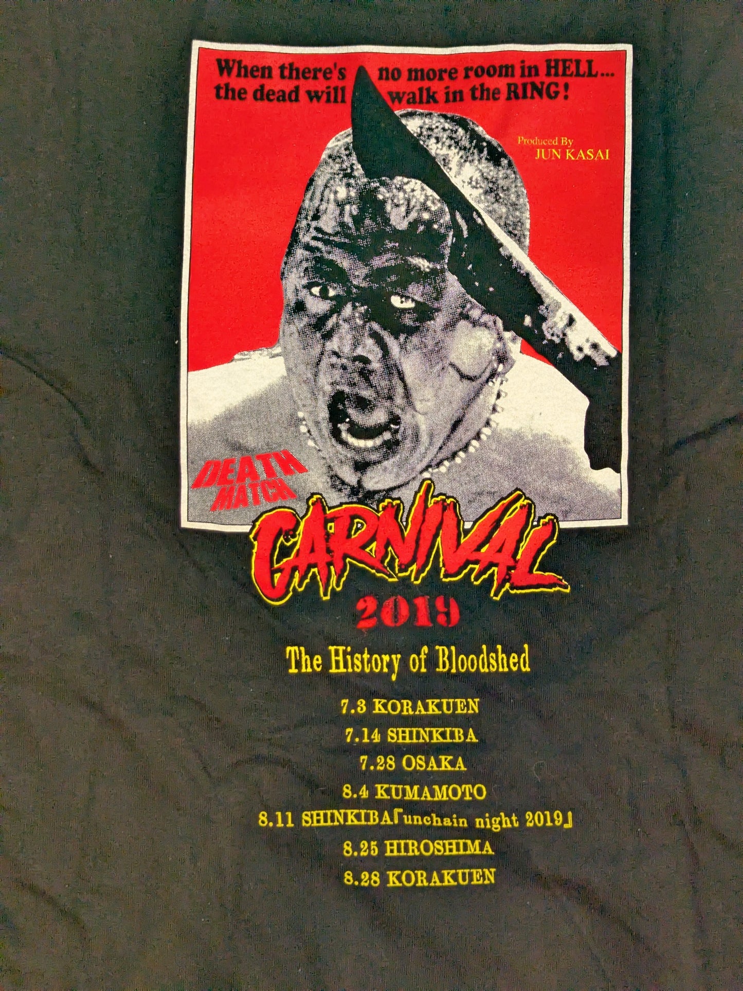 葛西純プロデュース「デスマッチカーニバル 2019」Tシャツ
