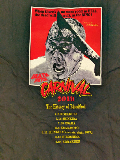 葛西純プロデュース「デスマッチカーニバル 2019」Tシャツ