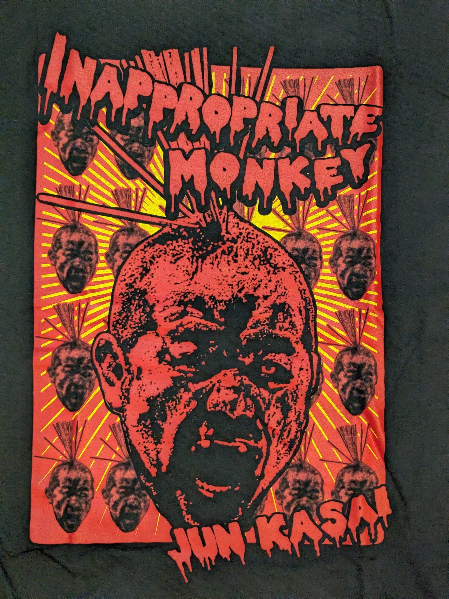 葛西純「INAPPROPRIATE MONKEY」Tシャツ(ブラック)