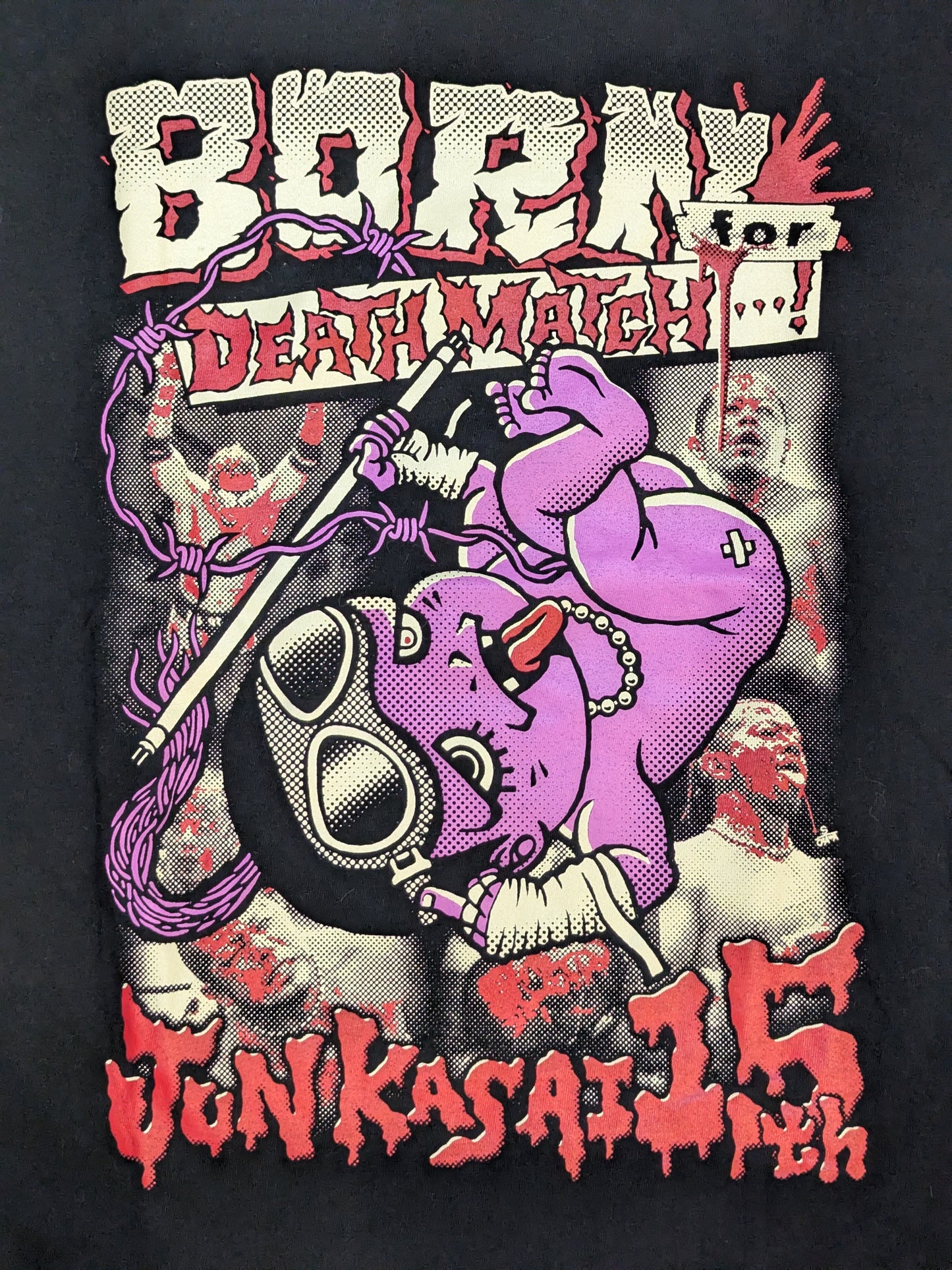 葛西純 15周年記念「BORN for DEATH MATCH...!」Tシャツ(パープル)