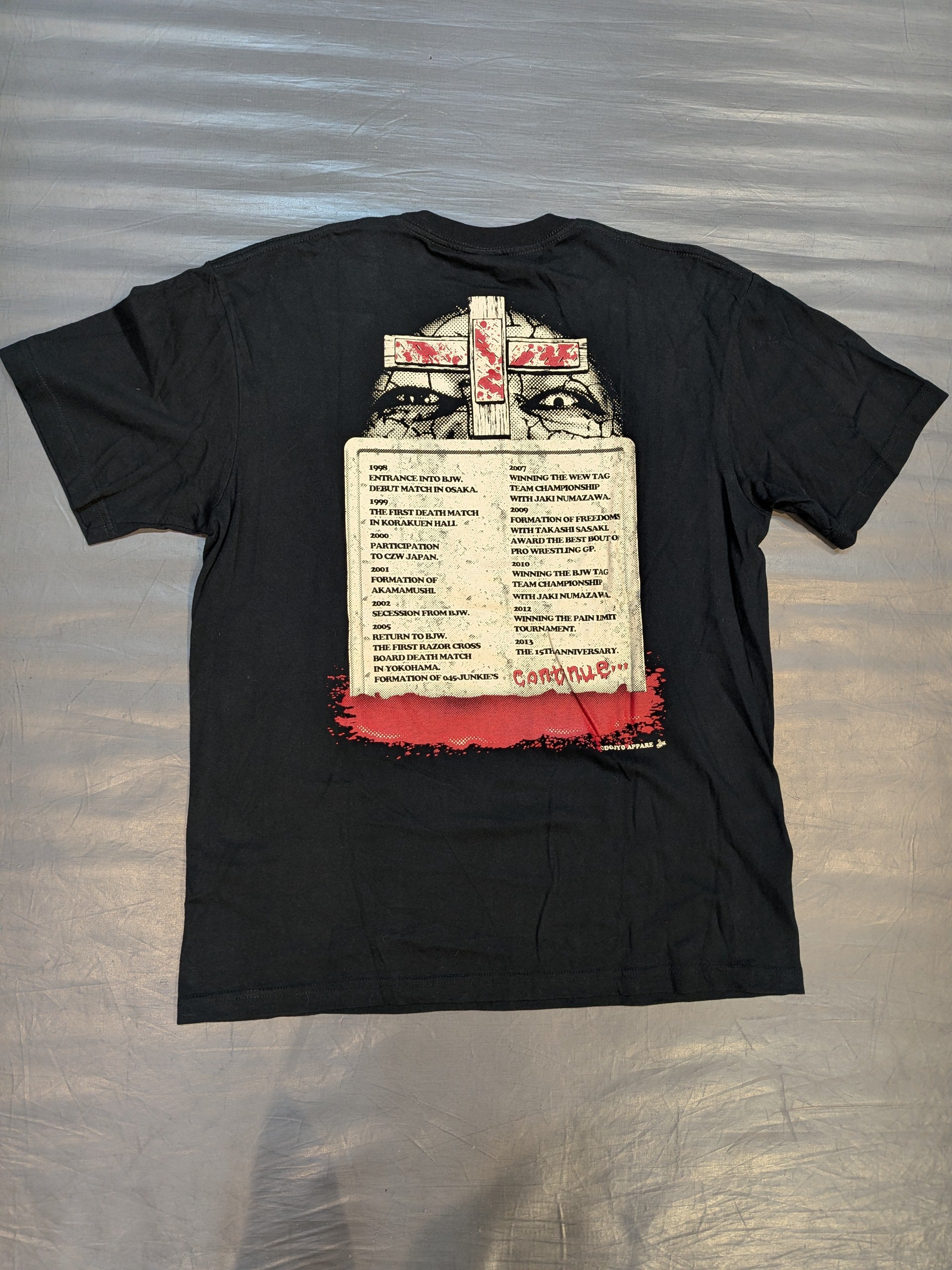 葛西純 15周年記念「BORN for DEATH MATCH!」Tシャツ(パープル