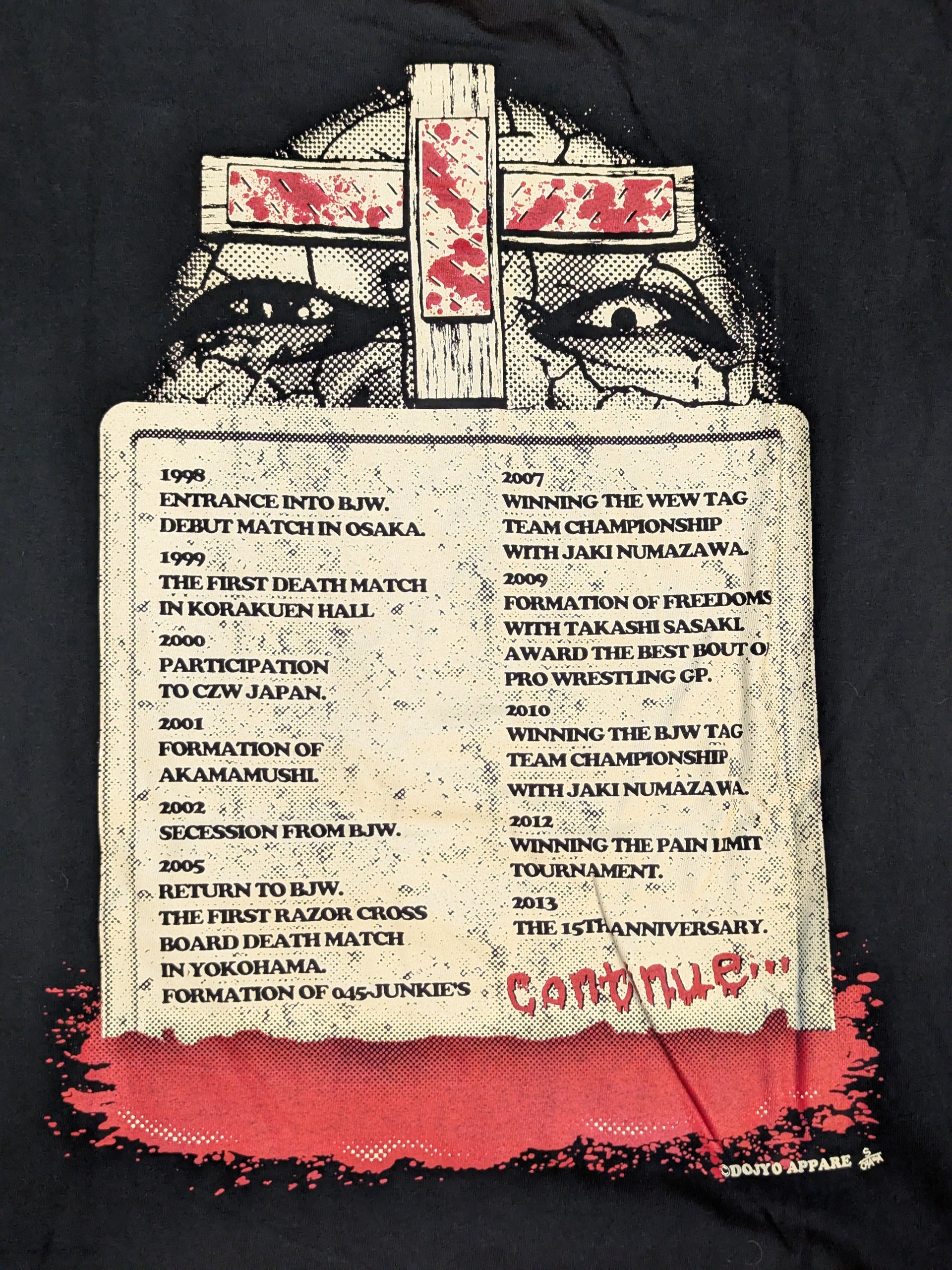 葛西純 15周年記念「BORN for DEATH MATCH!」Tシャツ(パープル
