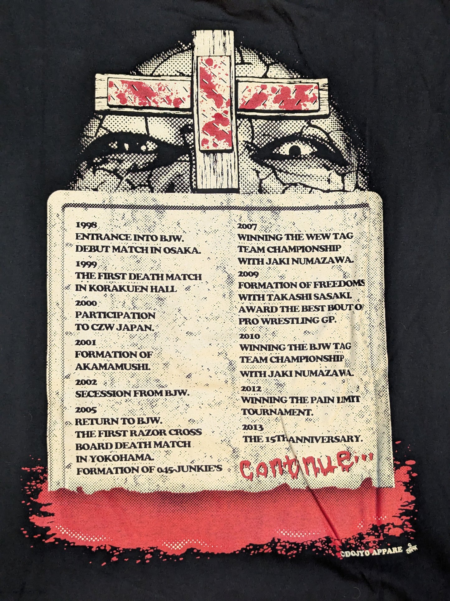 葛西純 15周年記念「BORN for DEATH MATCH...!」Tシャツ(パープル)