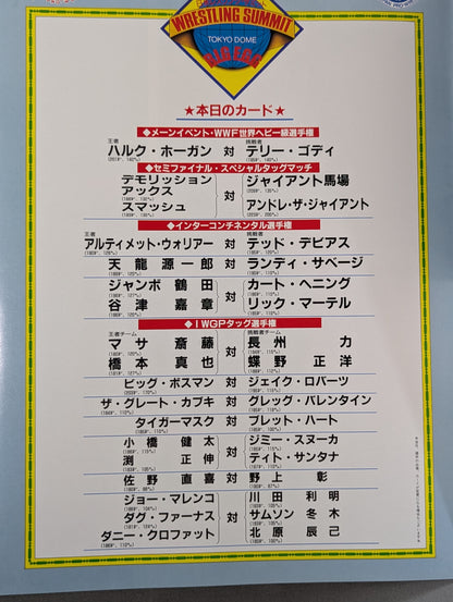 WWF, All Japan, New Japan Pro Wrestling  / Japan-US Wrestling Summit