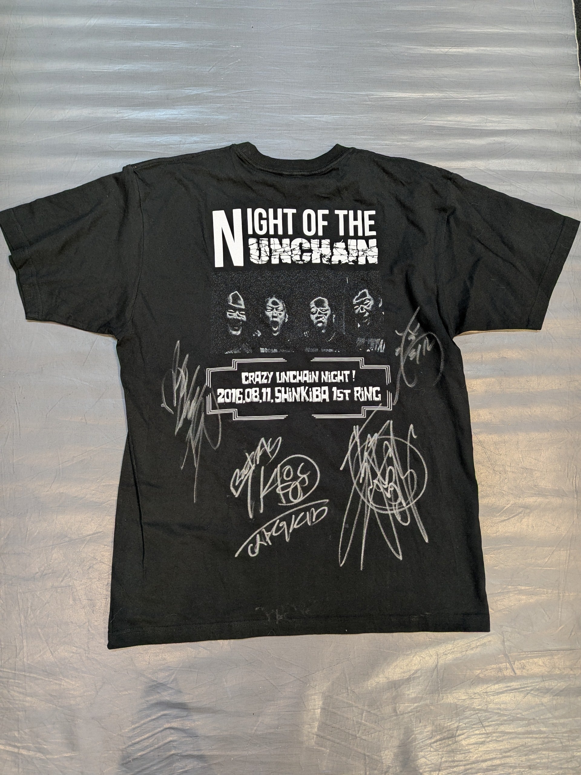 4選手直筆サイン入り】葛西純ユニット「NIGHT OF THE UNCHAIN」Tシャツ