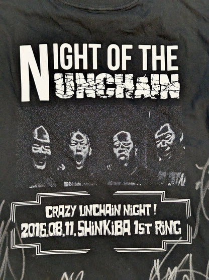 【4選手直筆サイン入り】葛西純ユニット「NIGHT OF THE UNCHAIN」Tシャツ②