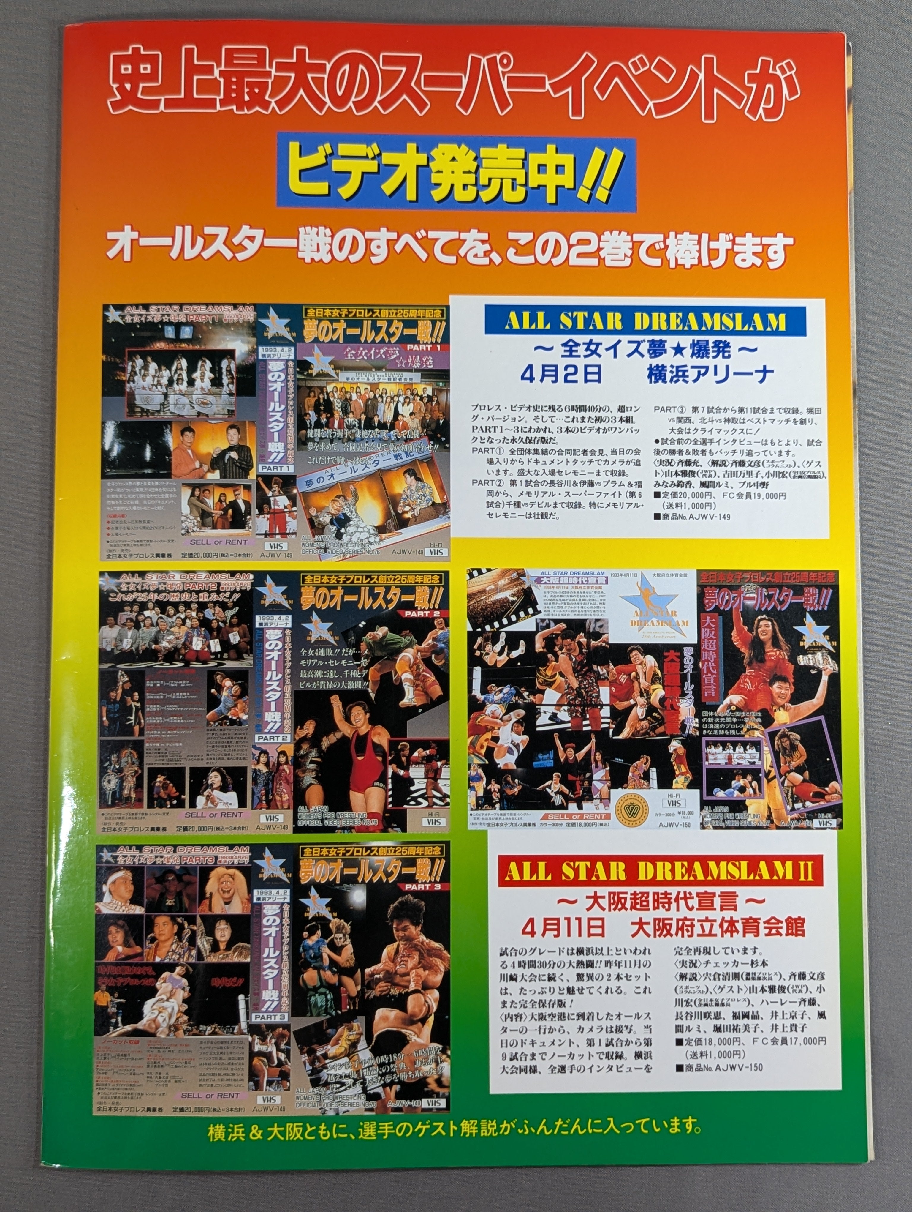 リングスターPROGRAM / 1993 SUMMER SPECIAL – 闘道館