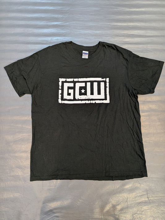 GCW ロゴTシャツ④(ブラック×ホワイト)