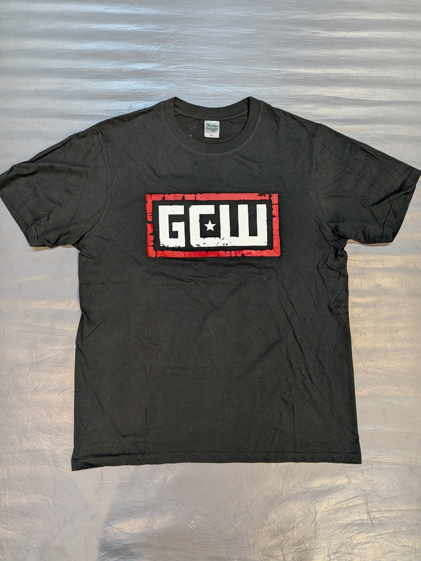 GCW ロゴTシャツ⑤(ブラック×ホワイト×レッド)