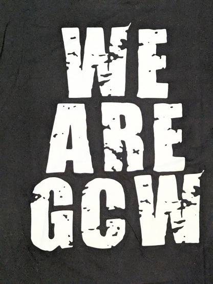 GCW ロゴTシャツ⑤(ブラック×ホワイト×レッド)