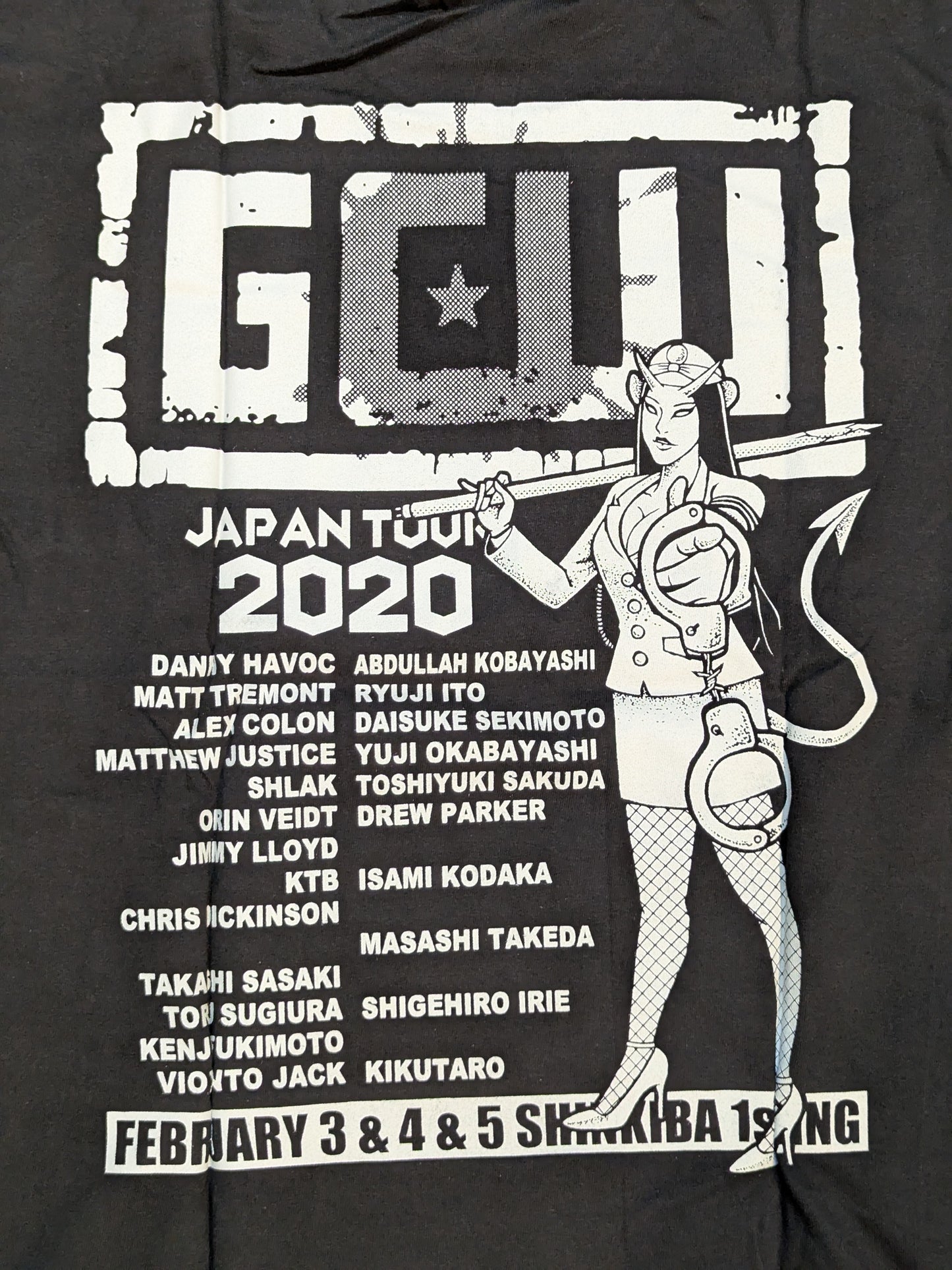 GCW「JAPAN TOUR 2020」イラストTシャツ(February 3-5)