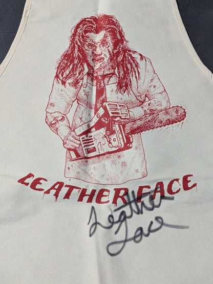 【hand signed autograph】 Leather Face Apron
