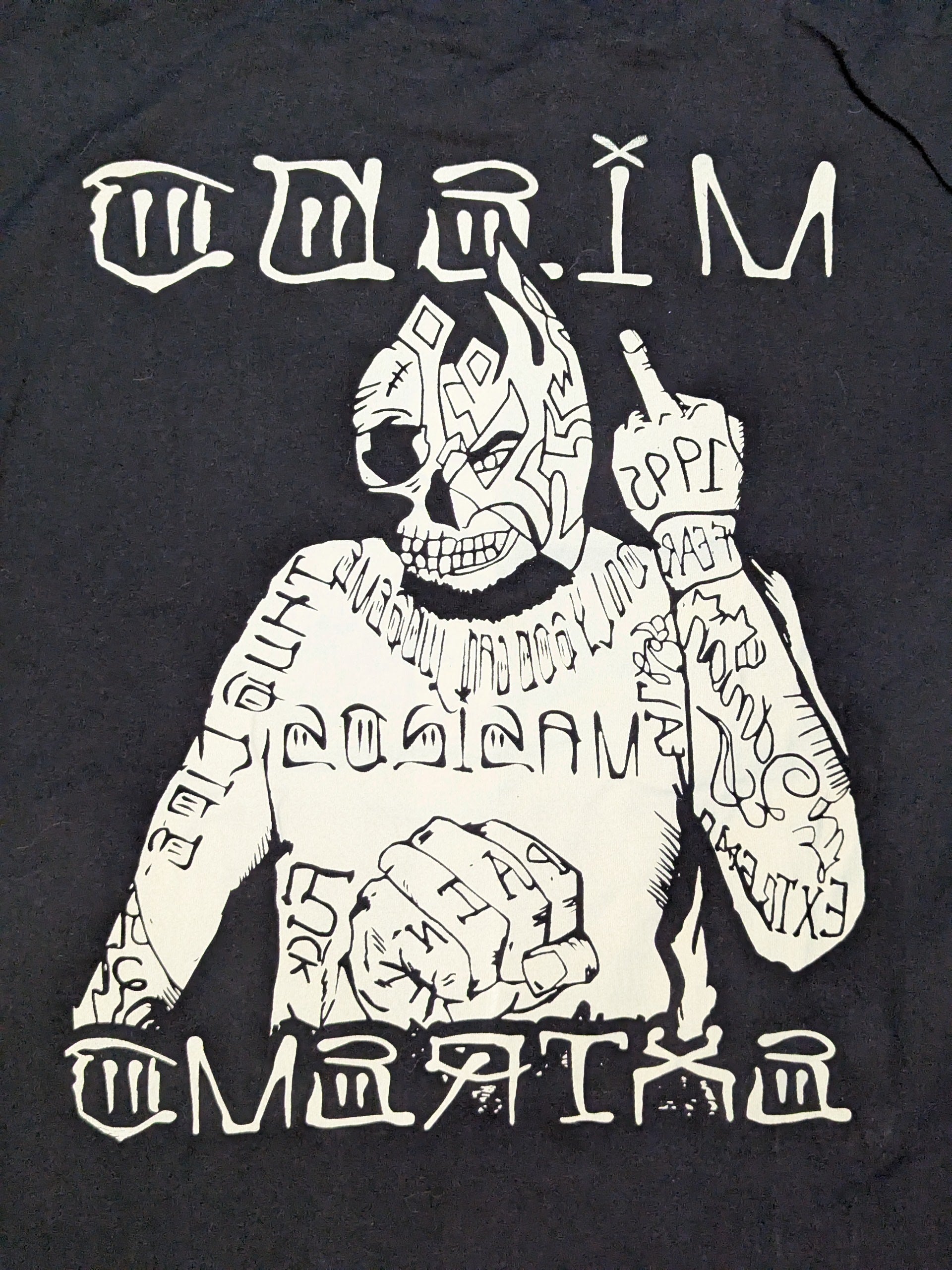 直筆サイン入り】ミエド・エクストレモ イラストTシャツ(ブラック