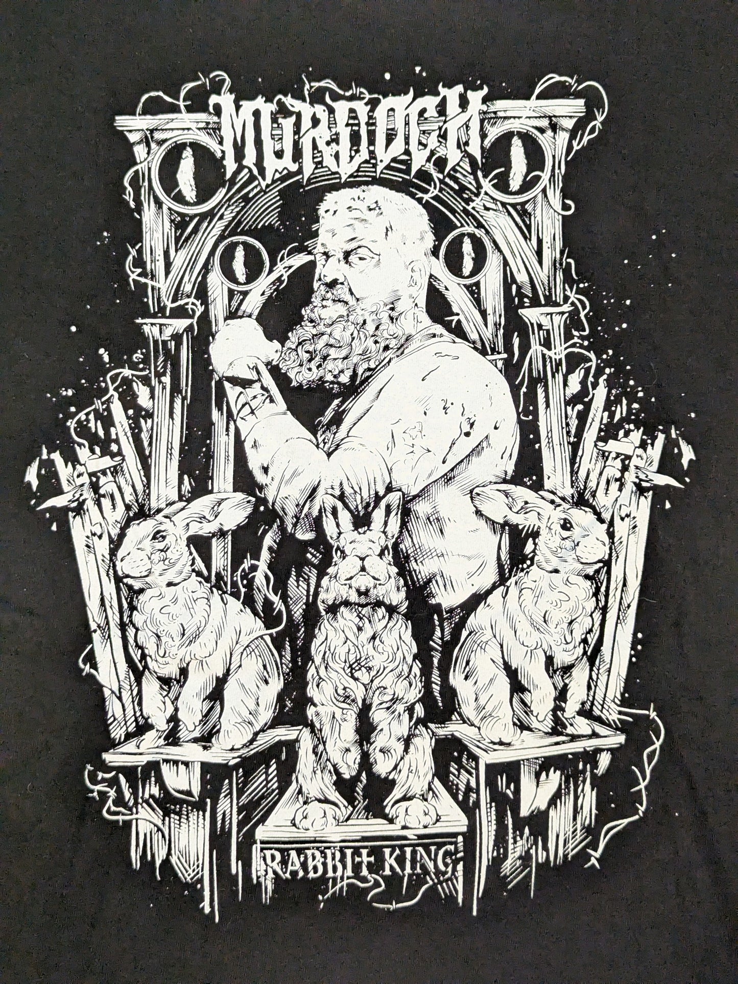 ジョン・ウェイン・マードック イラストTシャツ(ブラック×レッド)